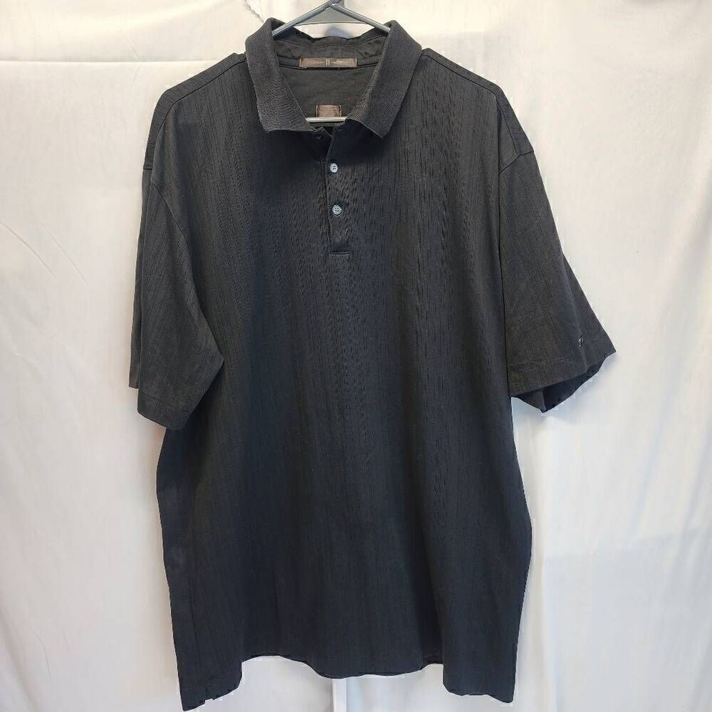 Tiger Woods Nike Dri Fit Polo Shirt Men Size XL Black E3